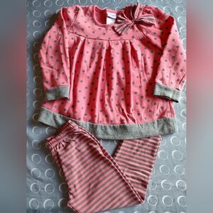 Coral & gray warm outfit by Nanette for Kids